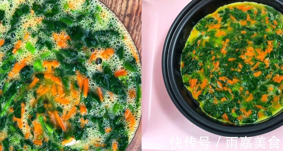 鸡蛋饼|蔬菜鸡蛋饼,5分钟做好,好吃又营养,适合不爱吃蔬菜的小朋友