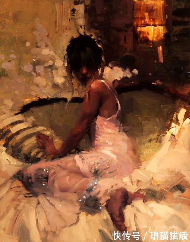 油画#艺术家杰里米·曼恩的油画,颜色既生动又大气!