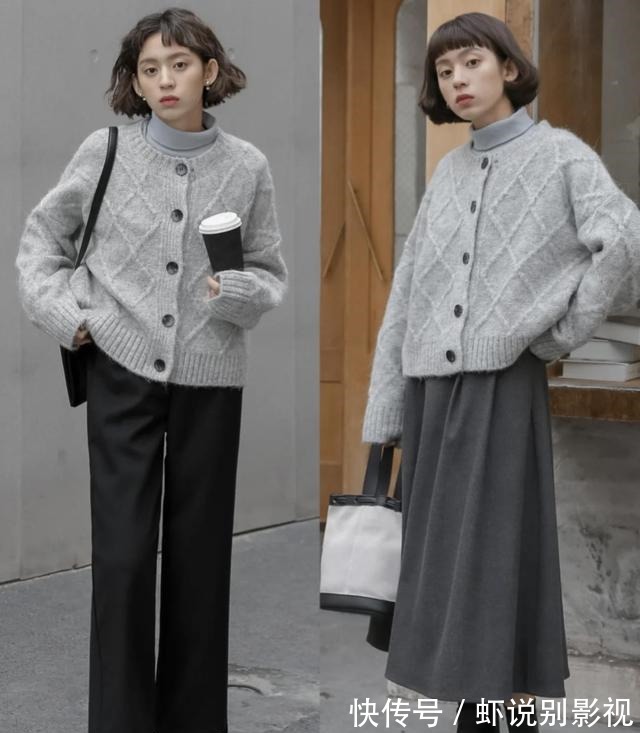 毛衣 早春不知道穿啥外套毛衣外套逆袭归来,这些搭配就很好看!
