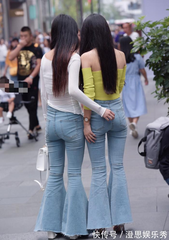 小蛮腰 喇叭裤又火起来了,搭配着洋气迷人的打底衫,美得过于夸张