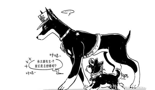 JOJO当承太郎变成杜宾，仗助变成柴犬，这个互动把我萌化了