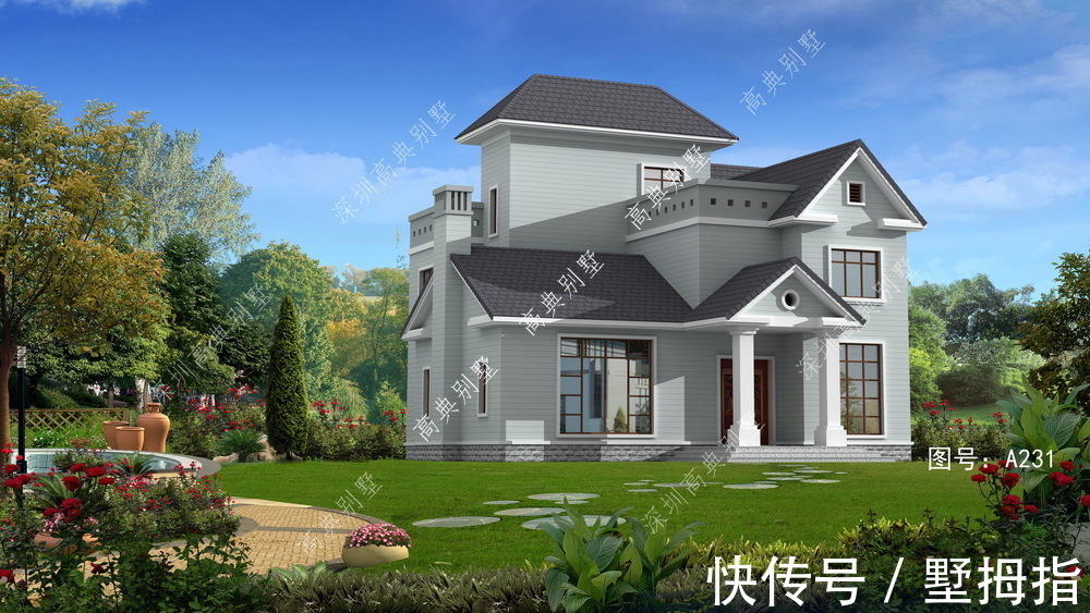 农村|带柴火灶的农村别墅,外观气派十足,整体造型别致美观。