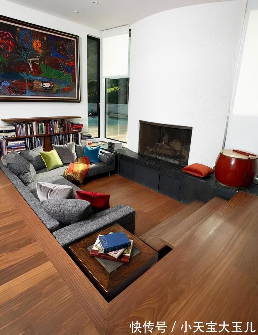 安装|下沉式客厅+壁炉,从国外火到国内,比东北大坑舒服,沙发也省了