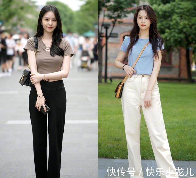 露脐装|漂亮的女生真会穿!看她们的街拍穿搭,又美又飒,简约时髦气质好