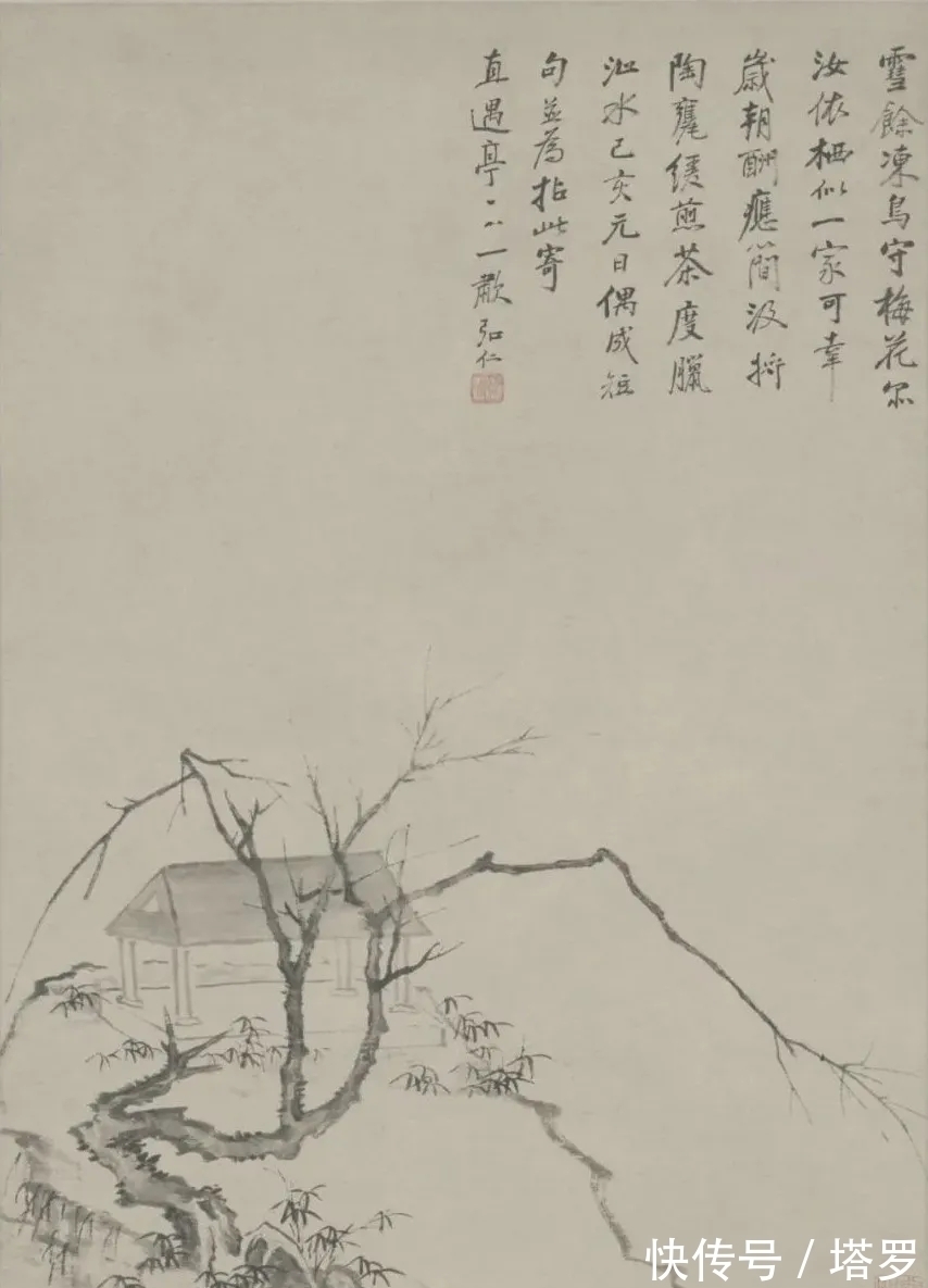 江画梅@他的山水画面貌来源于铁骨冰心的梅花|渐江画梅