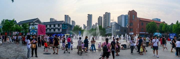 济南|济南西部也有音乐喷泉，人气不输泉城广场