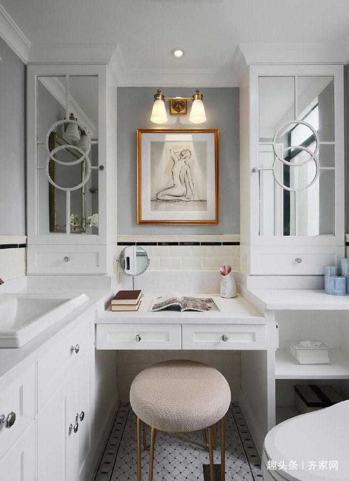 棉麻窗帘|108㎡美式风，素色棉麻窗帘，墙纸清新素雅，一家人的小温暖！