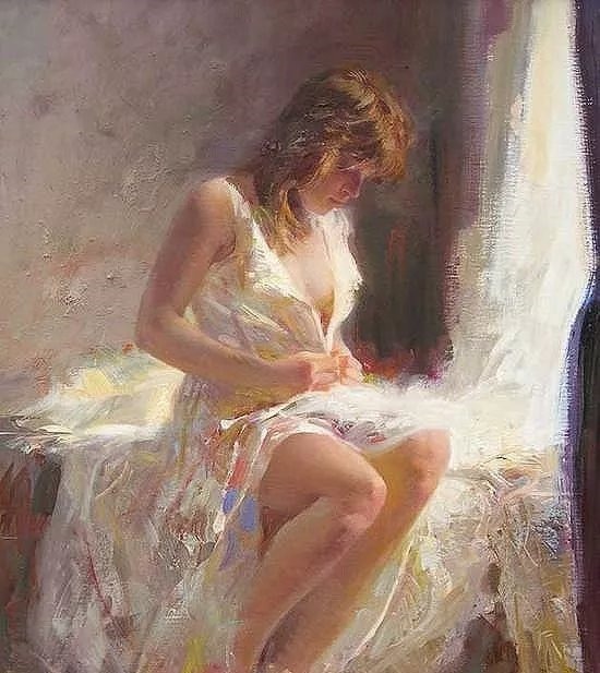 人物#皮诺德埃尼的油画人物,色彩斑斓,动静结合,光彩照人