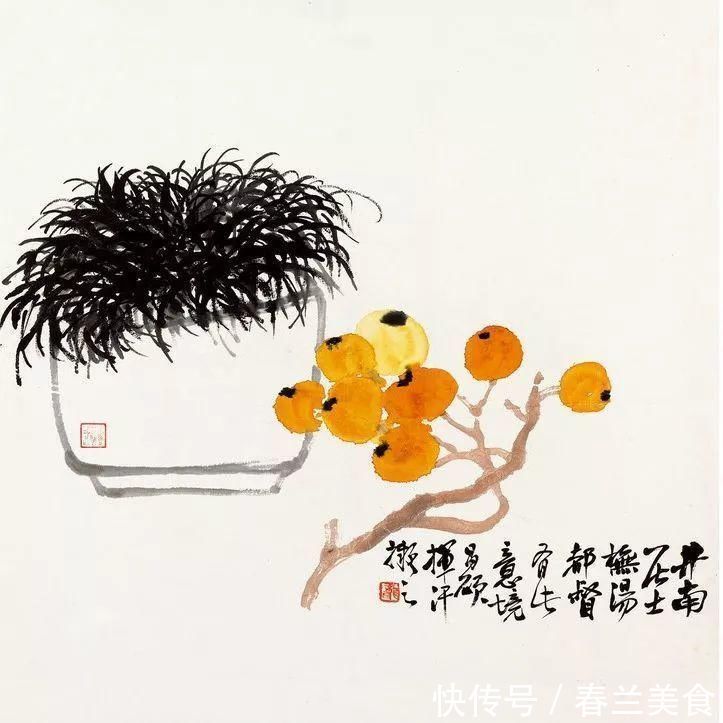 任伯年#吴昌硕十二开花卉清供册,简约清雅,悦目赏心!