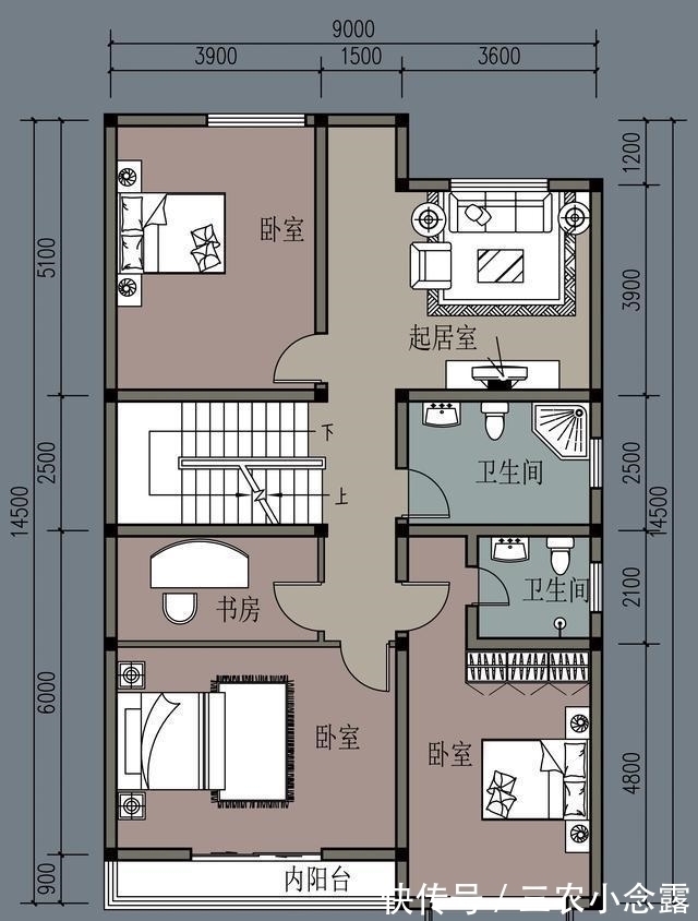 面宽|农村自建二层别墅，面宽9米，3室1厅，造价只相当中档车，真实用