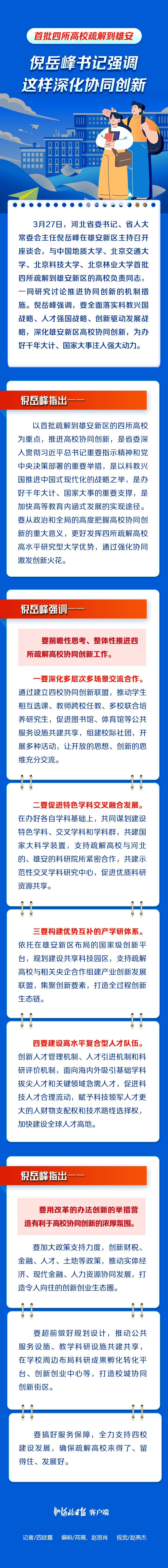 长图丨首批四所高校疏解到雄安，倪岳峰书记强调这样深化协同创新