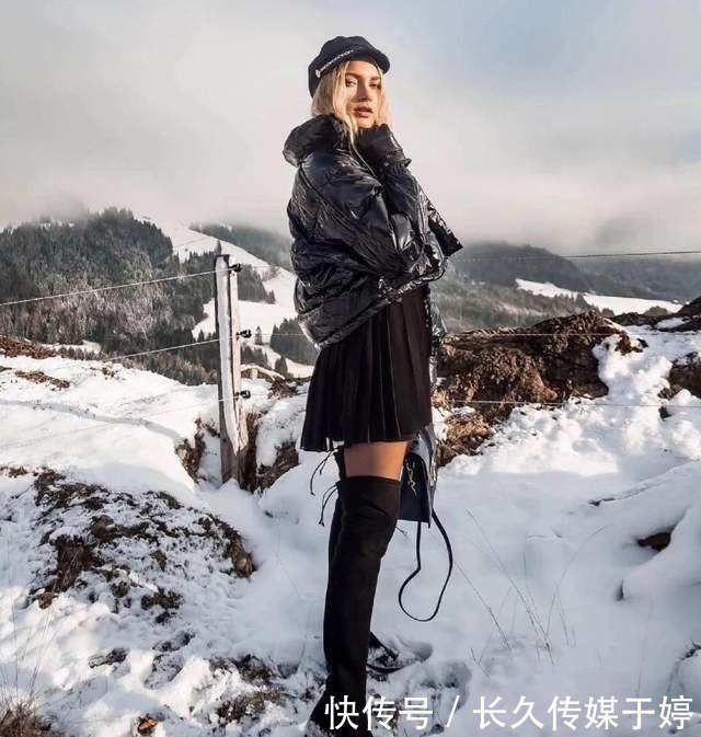 冬天|半身裙+羽绒服,冬天这样穿,好看显瘦与保暖都可兼得