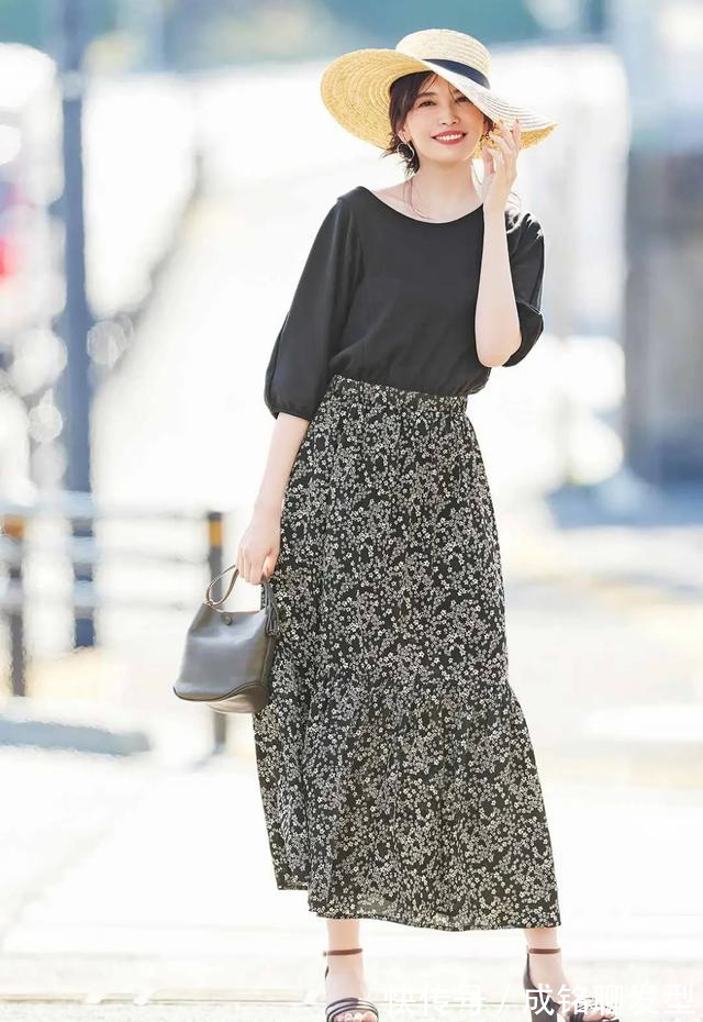 连衣裙|宫田聪子不愧为日本人气模特,从配色到款型搭配,满满都是高级感