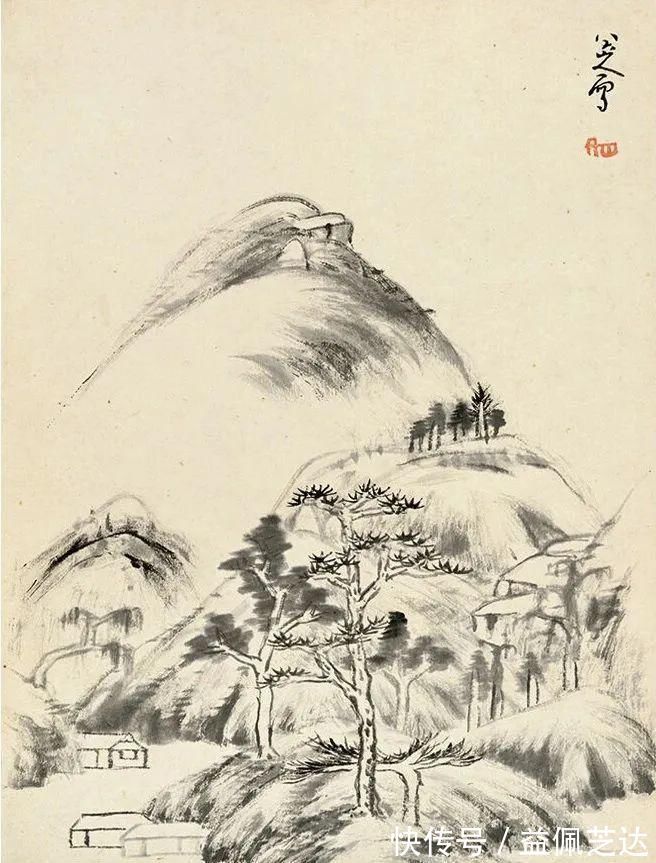 笔墨|这组册页比较全面的展现了八大山人的笔墨情怀,有山水、花鸟…