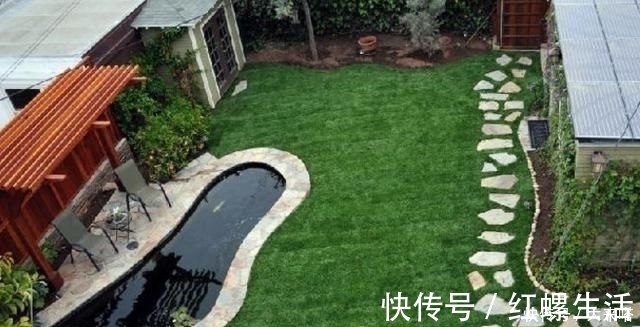 有庭院的人都开始造景观鱼池了美哭了,回家也要挖一个