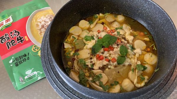 金汤豆腐滑鸡片