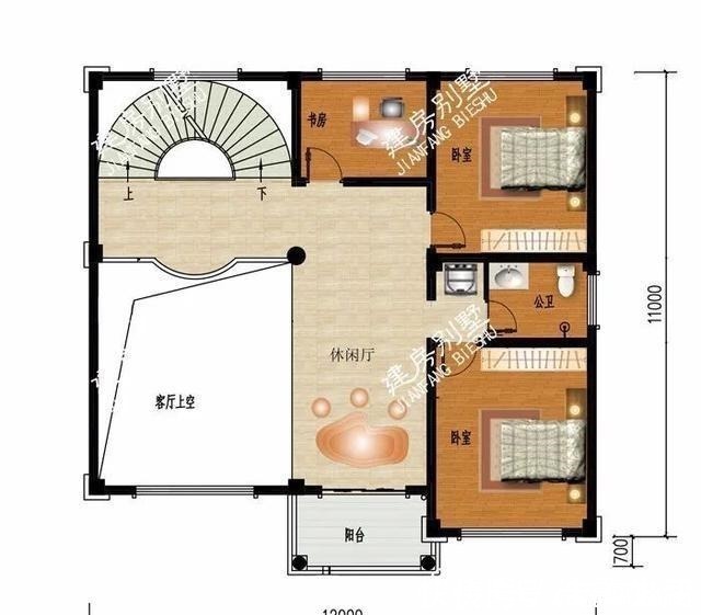 外墙面|4栋12×11米农村别墅,前三栋客厅挑空设计,两层也够大气!