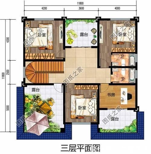 卫生间|农村三层别墅占地140平米设计图,第一款太气派,第三款很实用