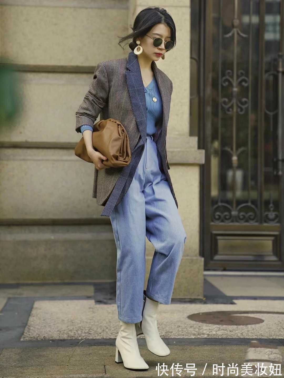 搭配 “蓝+白”是我见过最显气质的搭配,看三木治愈系穿搭,优雅气质