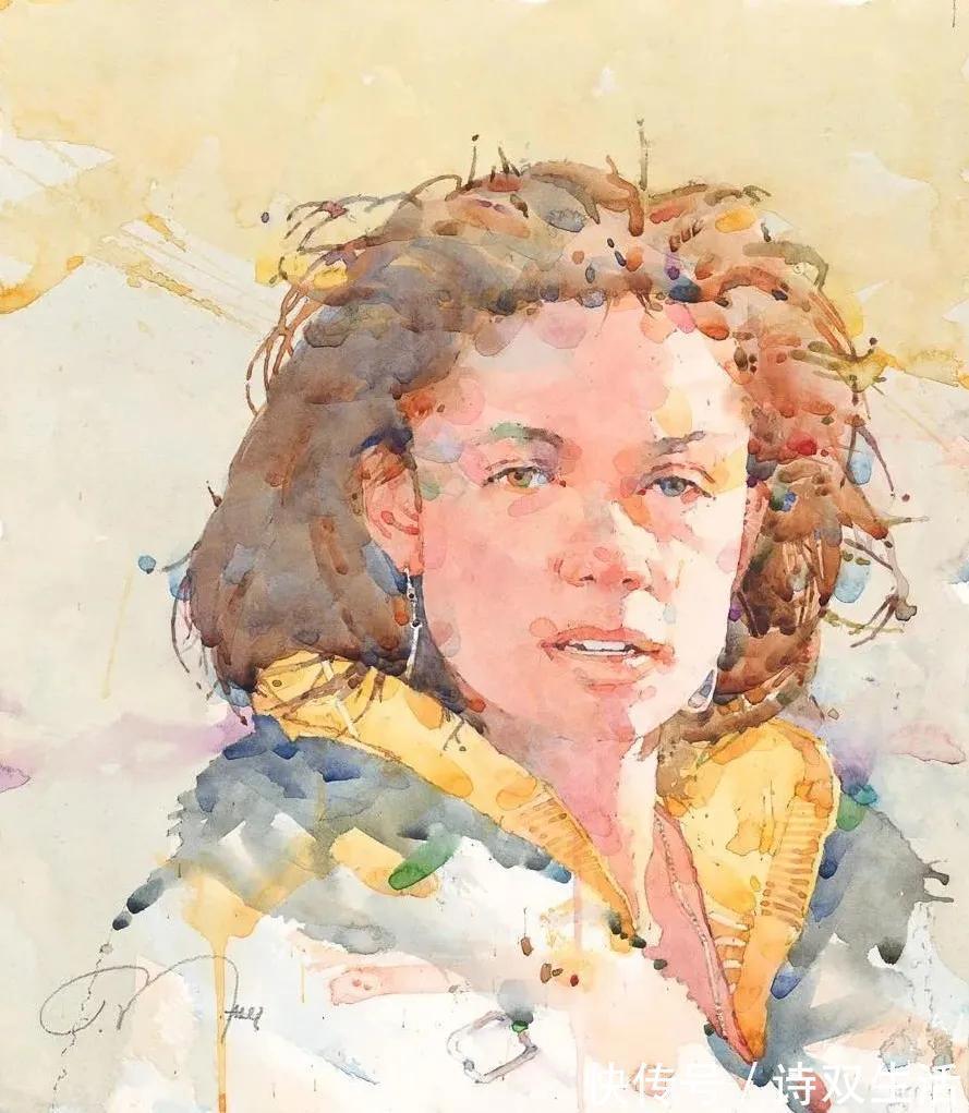 艺术学院&他笔下的人物生动活泼,色块叠加的恰到好处!