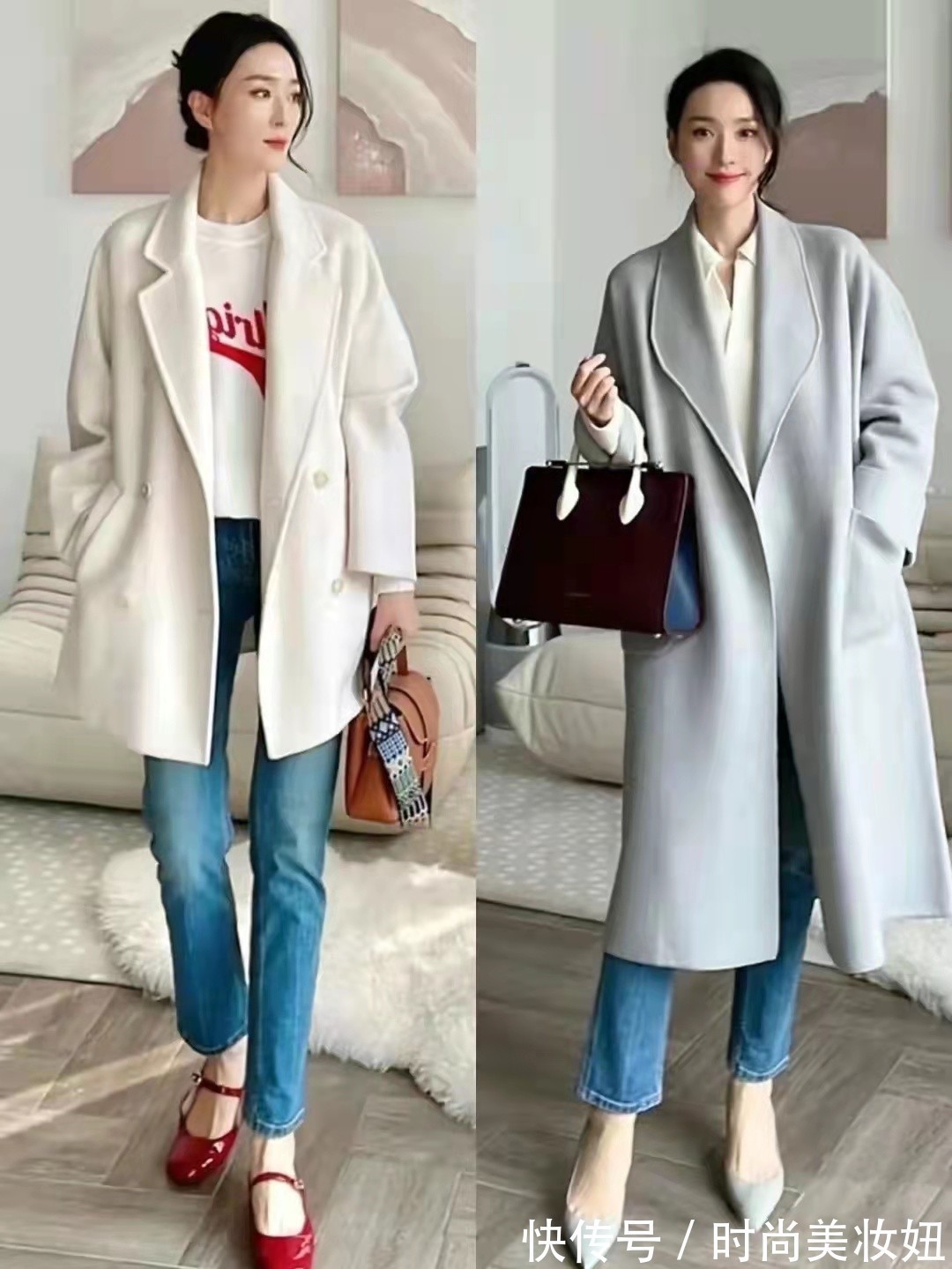 色彩 上了40岁的女人,还是穿大衣更显气质,看她的搭配高级洋气