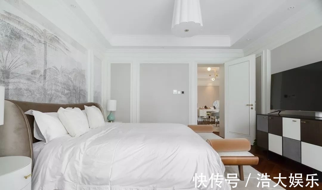 软装|270㎡精装房软装设计,简洁、纯美的温馨轻法式风