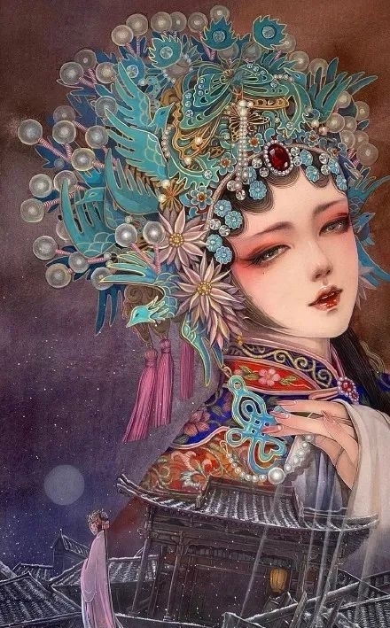 古风插画|最是人间留不住,朱颜辞镜花辞树