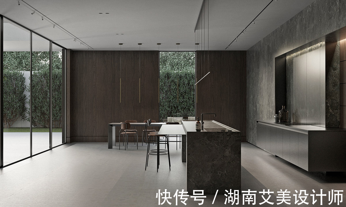 私宅|225㎡私宅设计,极简空间中找寻那一隅宁静致远