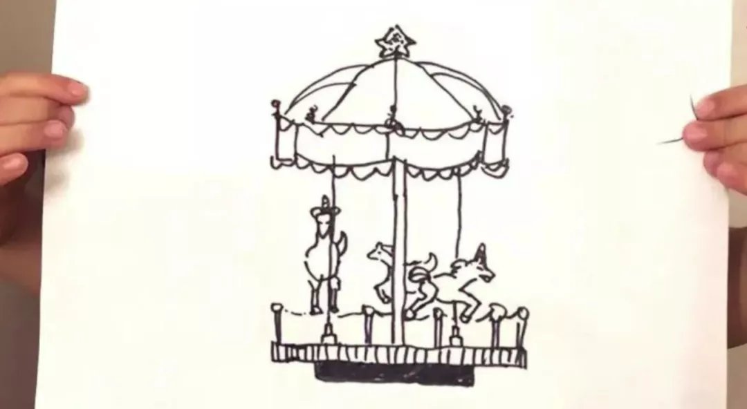 孩子|太梦幻了！上海这位爸爸给孩子亲手造了一座旋转木马！能亮灯还能坐上去转