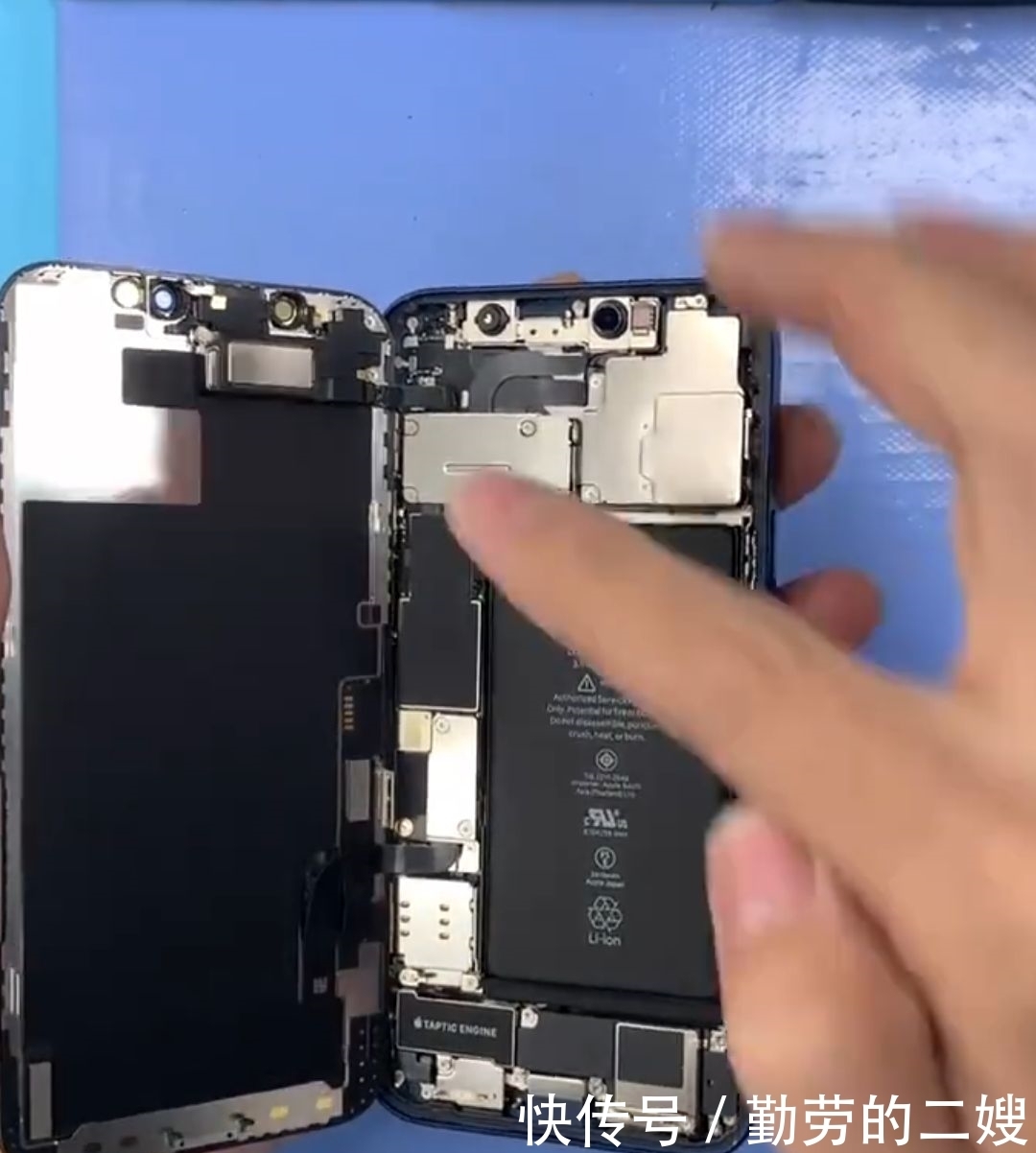 高通|iPhone12首个拆解视频流出,马达缩水严重,使用高通x55基带