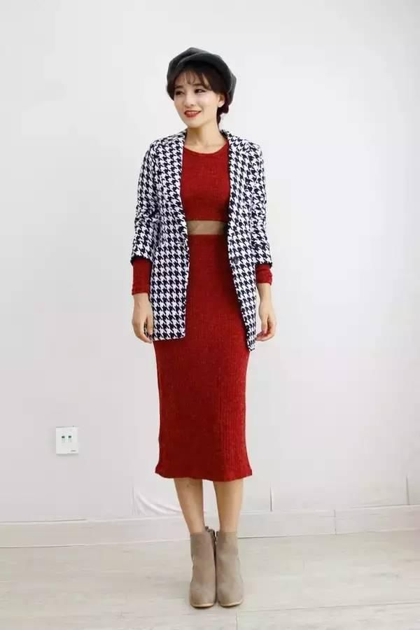 包臀裙搭配过初春！单穿打底都美哭了！