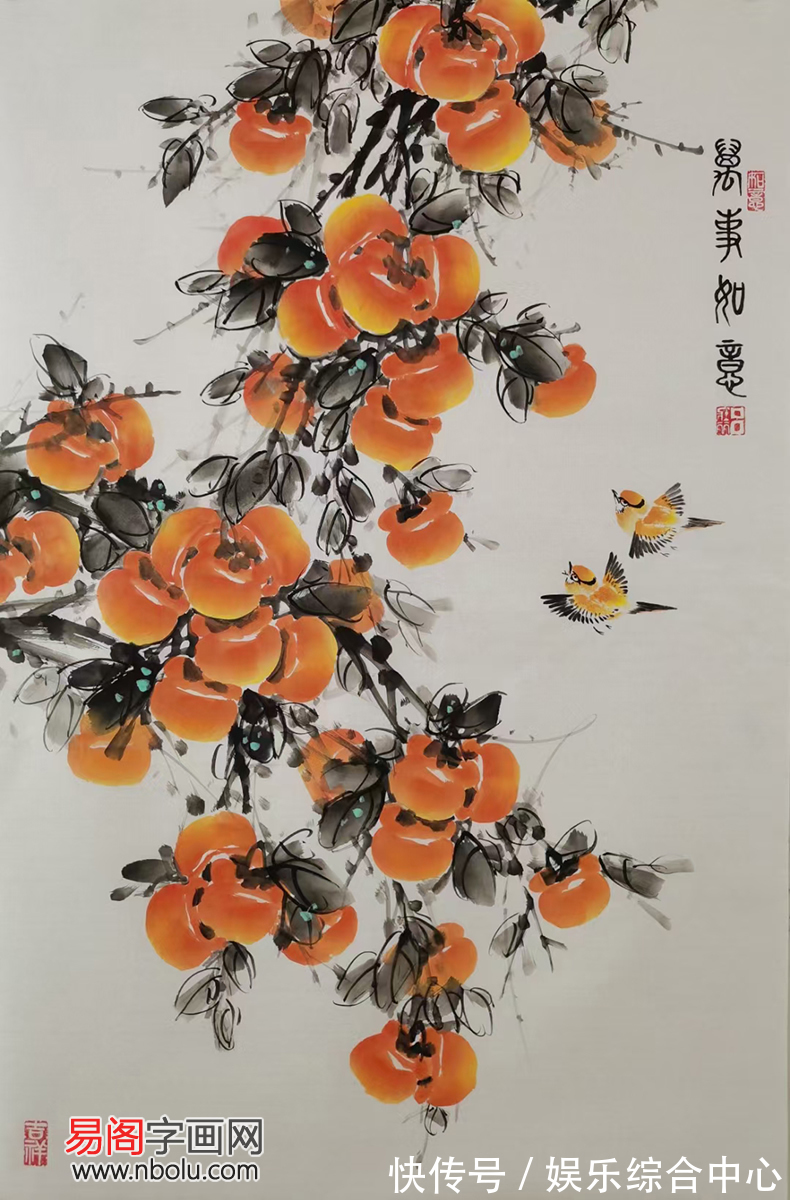 花鸟@?吕壮丽(青石)花鸟画:清新流畅雅丽生动