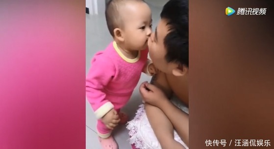 爸爸|“小情人”要亲爸爸,却被妈妈故意挡住,宝宝的反应让爸妈乐了