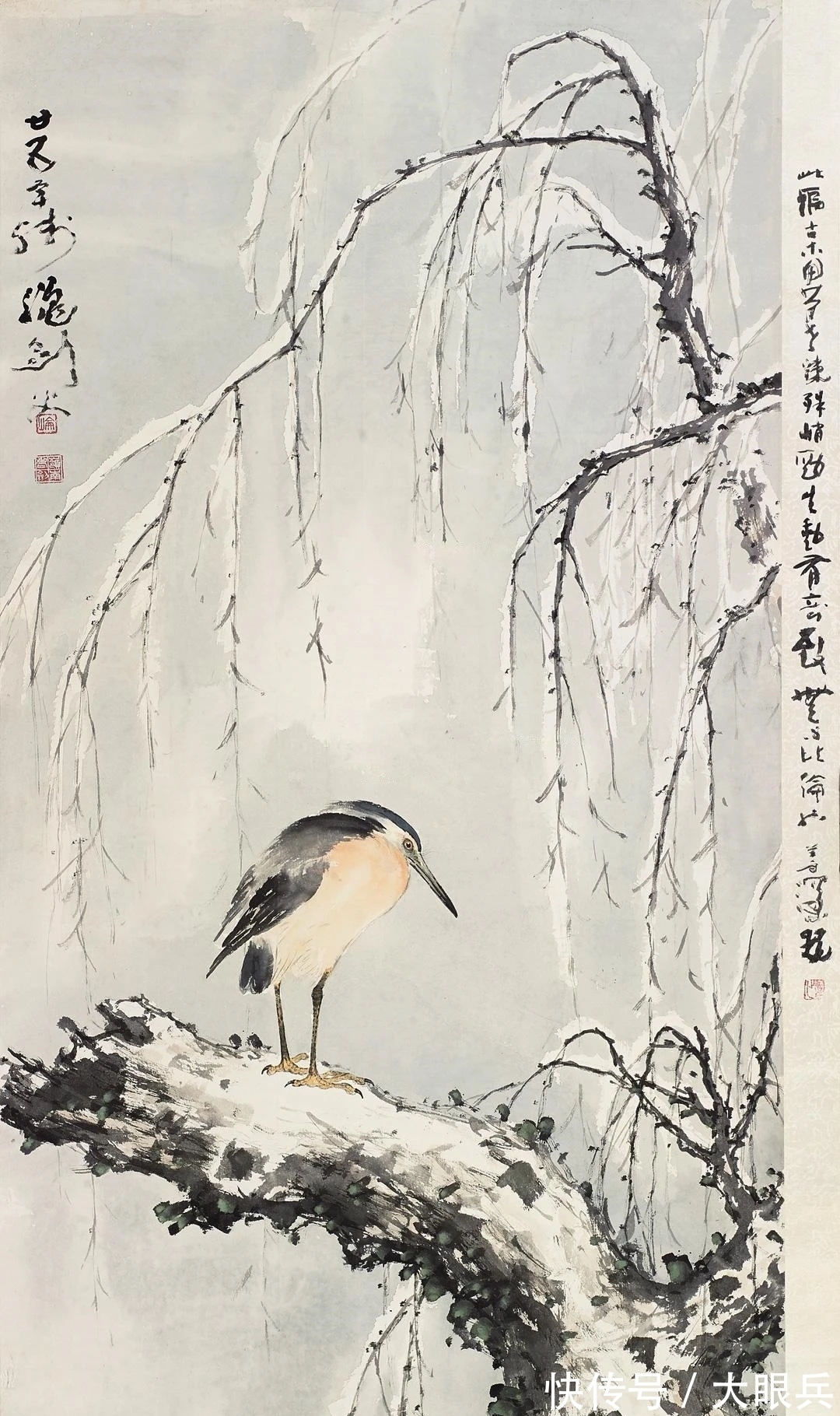 花鸟画@一个著名画派创始人,花鸟画放纵不羁!