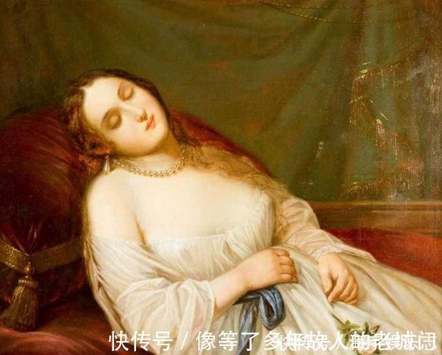 肖像画$体态丰满妩媚的意大利女性人体油画,脸若桃花,温香艳玉之貌