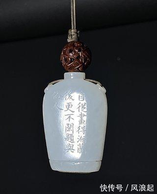 白玉@清乾隆 和田玉籽料 白玉 心中有佛 兰花诗文