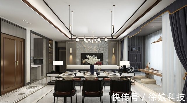 晴暖|180平现代中式四居室,既有中式的稳重,又有简约风的时尚自由