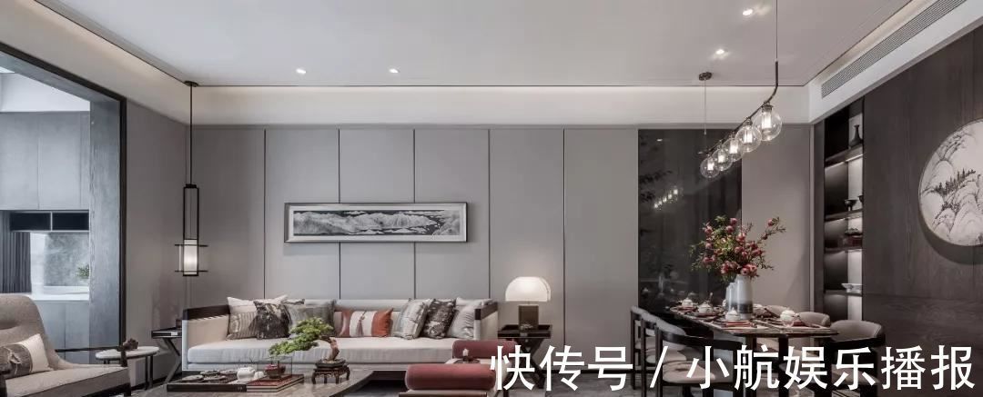 效果图|118平现代中式风格装修效果图淡雅空间魅力四射