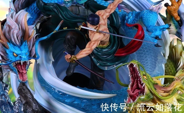 索隆|海贼王2000左右的索隆手办,三刀流的特效成亮点