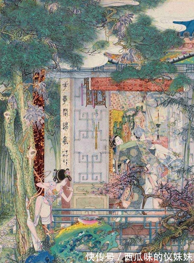港币|别具一格的仕女画：春册也能画出这样的雅致格调，胡也佛真的好绝