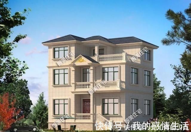 观景|简欧式风格设计的三层别墅,侧面楼梯进出大门,这样设计很方便!