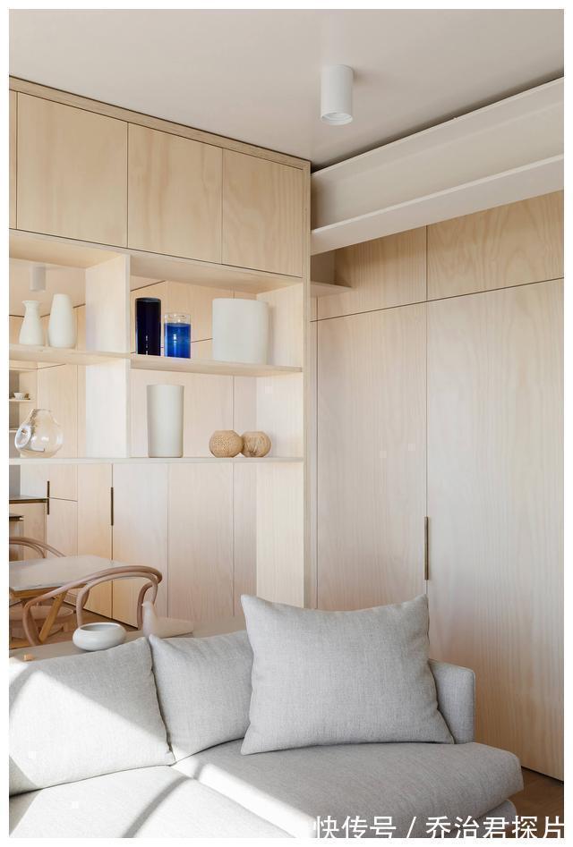 层次|65㎡小户型简约到了极致,客厅、厨房、餐厅层次布局,长见识了!