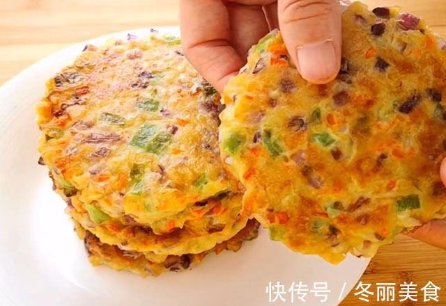 早餐饼做比肉都香,简单快速,一勺一个,10分钟就能做好