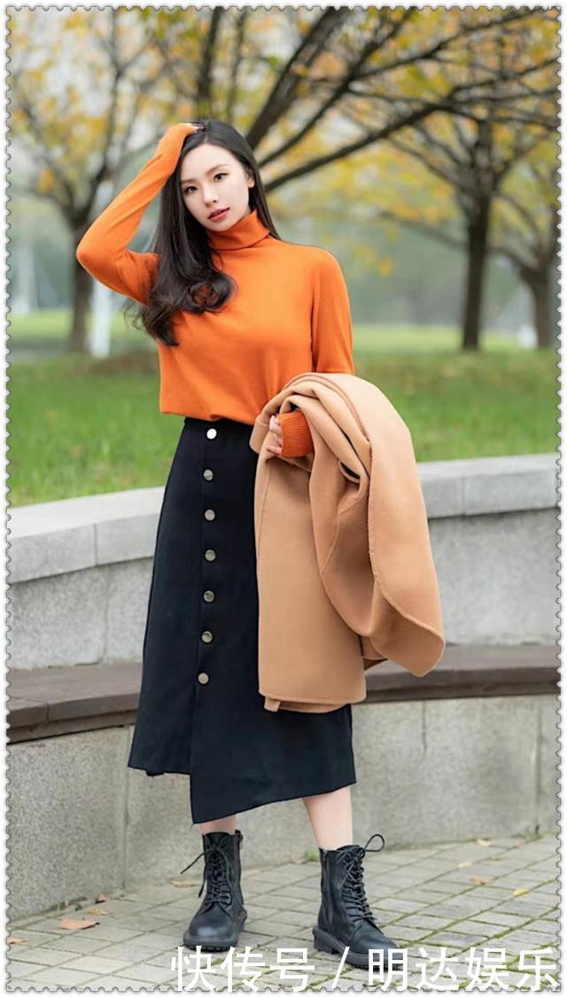 大衣+半身裙,搞定今年秋冬的搭配,选择多种款式风格