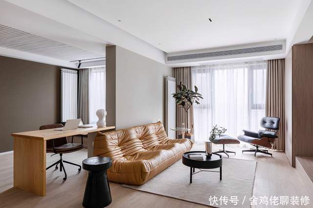 空间|87㎡小三居也有大开间,这才是家中的高级场面,简约而不简单