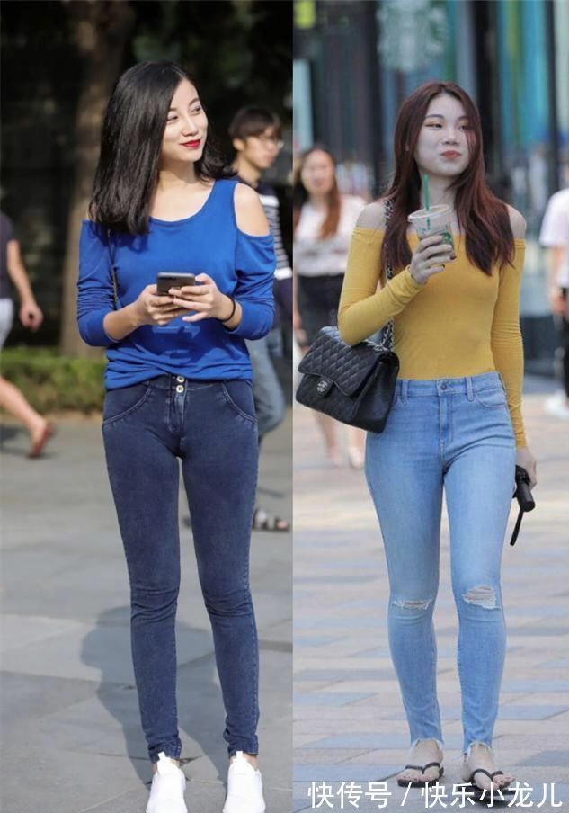 运动鞋 牛仔裤流行简约风,穿着舒适不拖沓,适合20多岁的年轻女孩