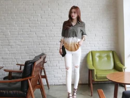  元素|经典三色元素雪纺衫充满了青春时尚感，婀娜玲珑的身段