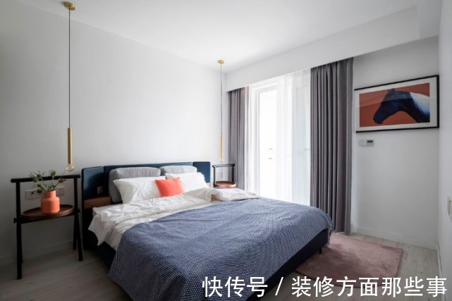 客厅|96平北欧三居室,吧台将餐厅与厨房连接起来