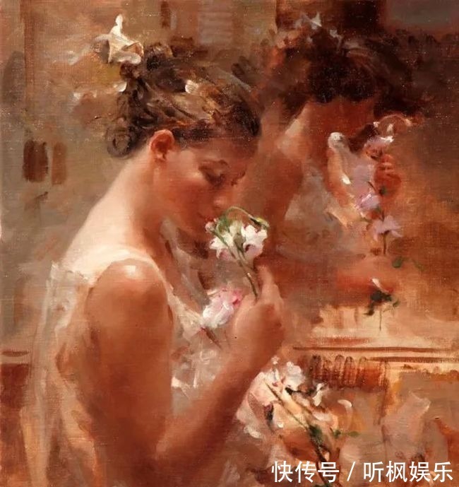 瓦伦西亚$西班牙艺术家尼迪亚笔下的女人,美得像花一样尽情地绽放