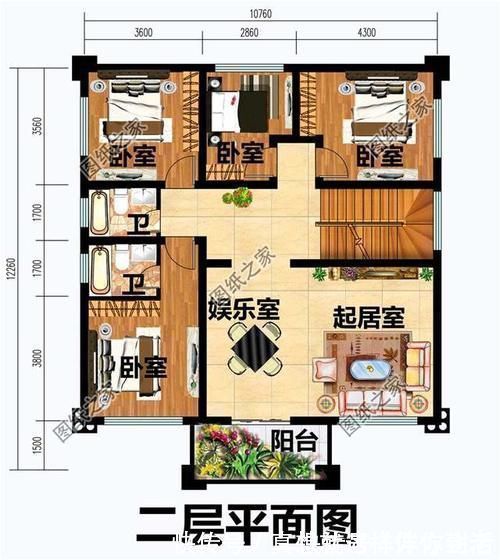 别墅|二层半建房图纸设计图,简单又好看,村里人看了都喜欢